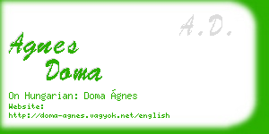 agnes doma business card
